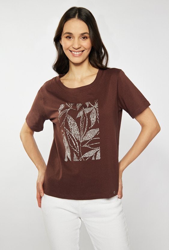 T-shirt z ozdobnym panelem