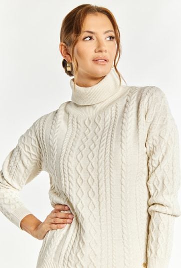 Połyskujący sweter damski