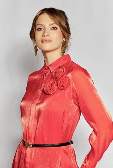 Koszula z kwiatem 3D