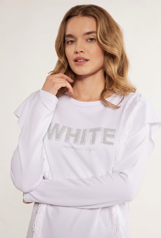 Bluza z ozdobnymi frędzlami