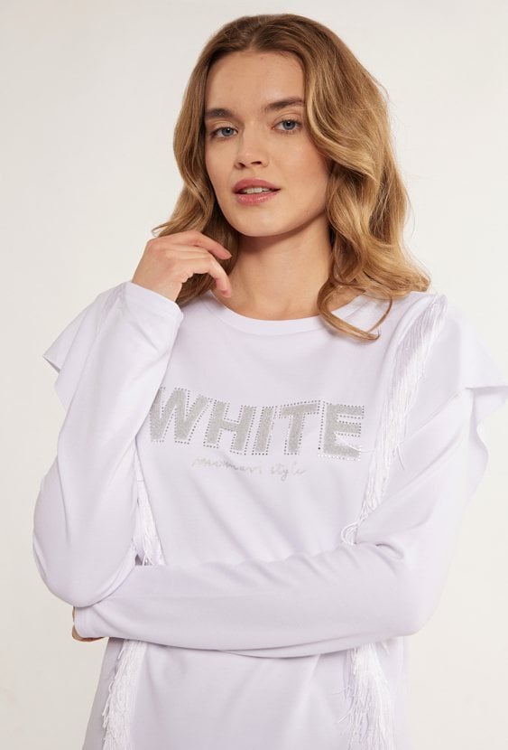 Bluza z ozdobnymi frędzlami