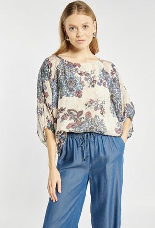 Zwiewna bluzka z wzorem