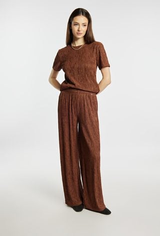 T-shirt damski z marszczeniami