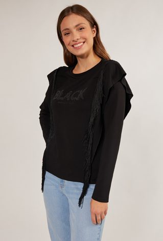 Bluza z ozdobnymi frędzlami