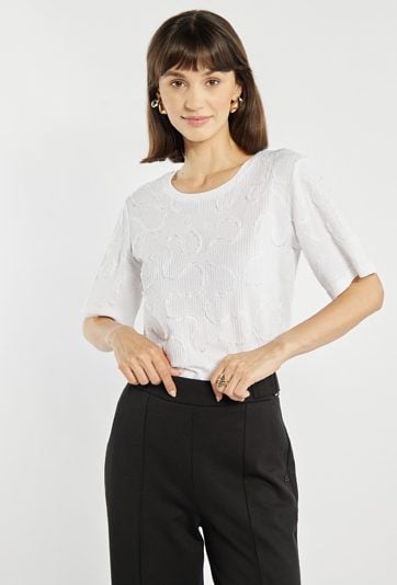 Elegancka bluzka na krótki rękaw