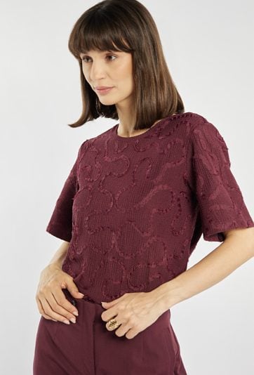 Elegancka bluzka na krótki rękaw