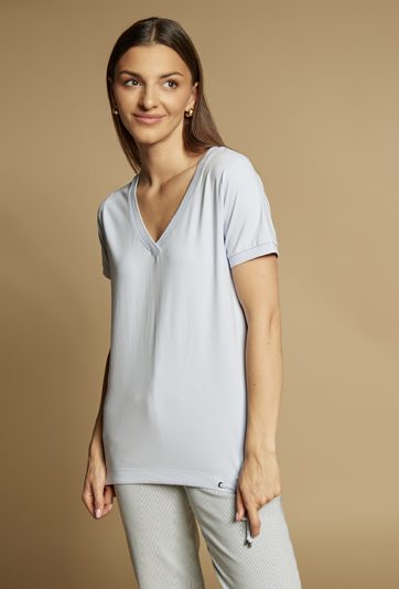 T-shirt damski z bawełną