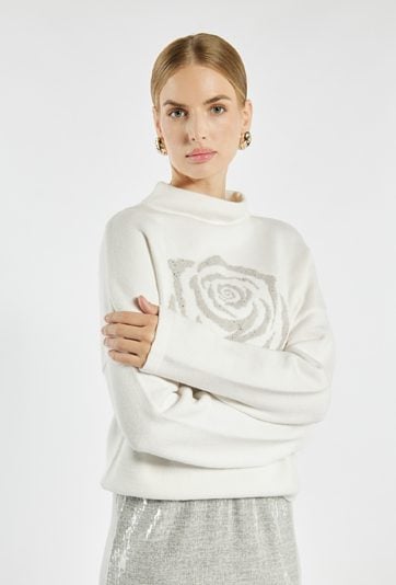 Sweter z różą