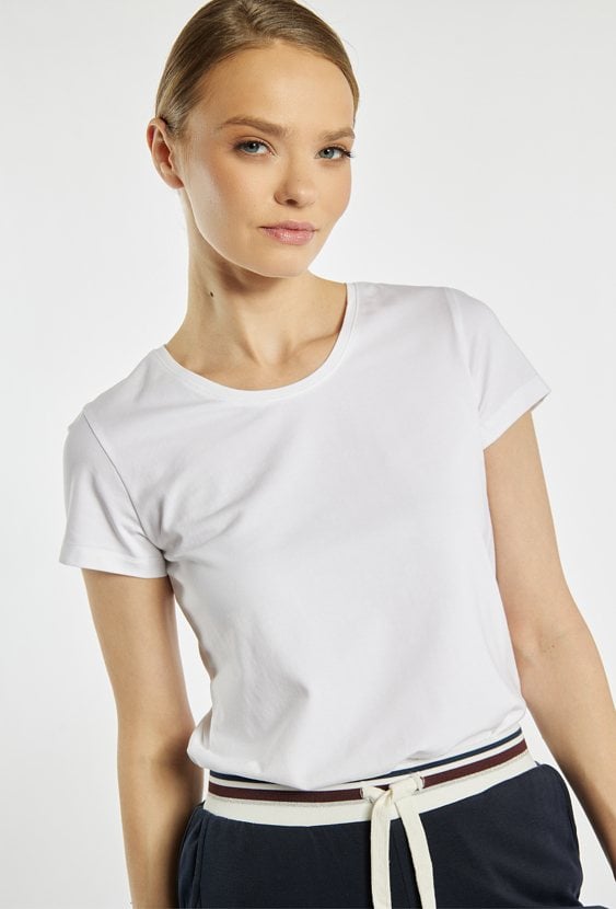 Gładki T-shirt damski