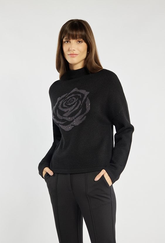 Sweter z różą