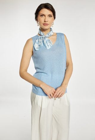 Sweterkowy top z połyskiem