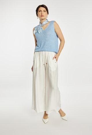 Sweterkowy top z połyskiem