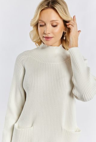 Damski sweter z kieszonkami