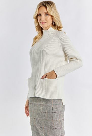 Damski sweter z kieszonkami