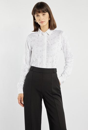 Ażurowa koszula damska