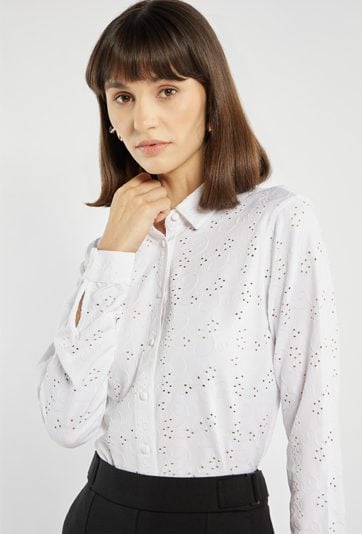 Ażurowa koszula damska