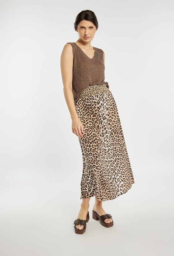 Sweterkowy top z połyskiem