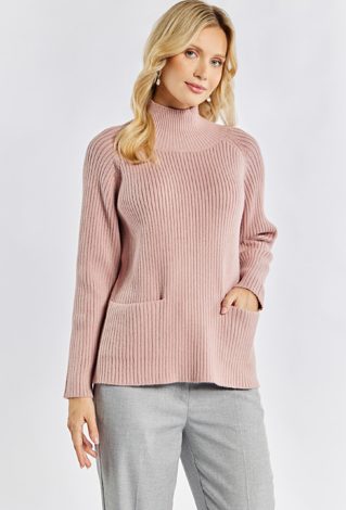 Damski sweter z kieszonkami
