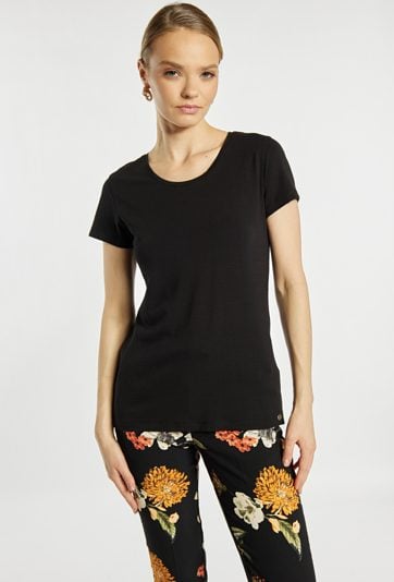 Gładki T-shirt damski