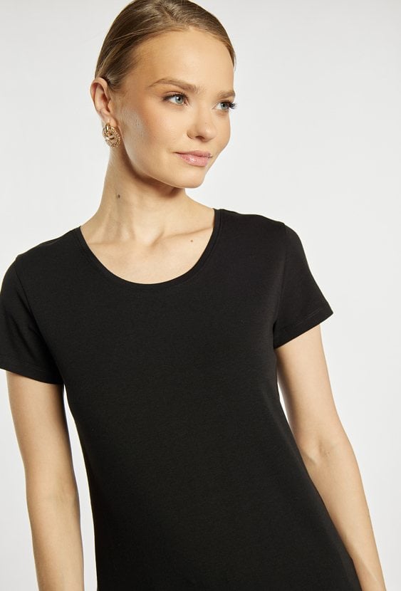 Gładki T-shirt damski