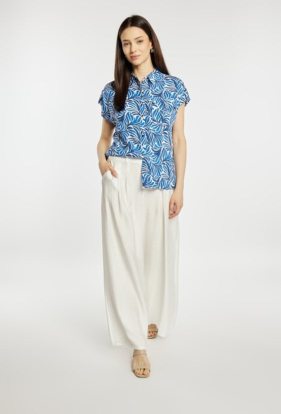 Spodnie wide leg z wiskozą