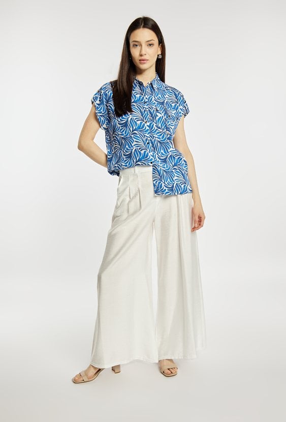 Spodnie wide leg z wiskozą