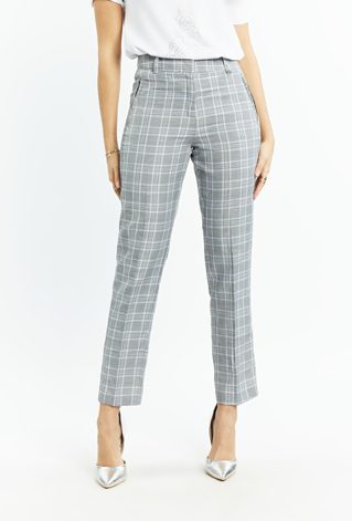 Spodnie w kant o dopasowanym kroju