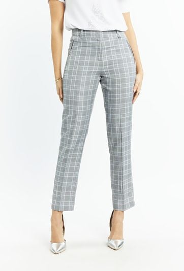 Spodnie w kant o dopasowanym kroju