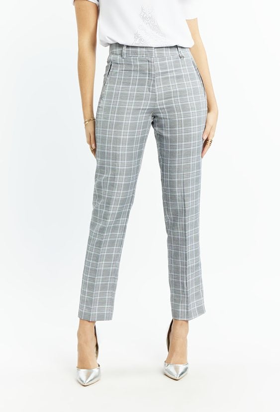 Spodnie w kant o dopasowanym kroju