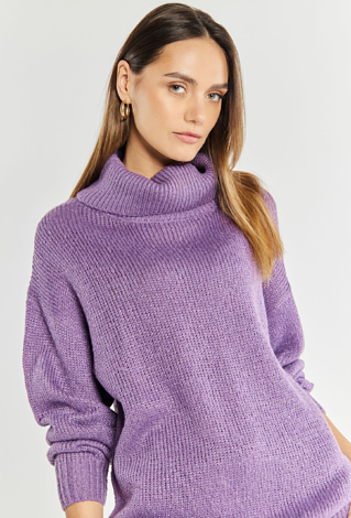 Połyskujący sweter damski