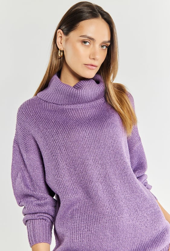 Połyskujący sweter damski