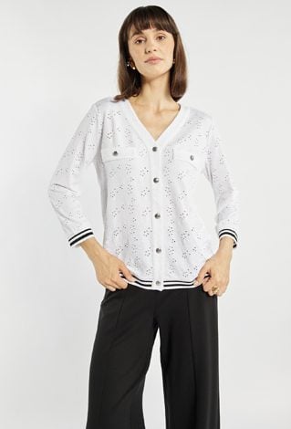 Bluzka damska z ażurowym wzorem