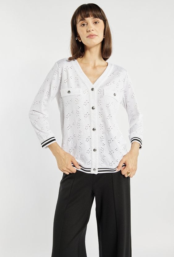 Bluzka damska z ażurowym wzorem