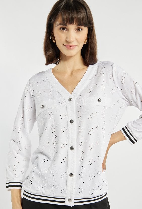 Bluzka damska z ażurowym wzorem