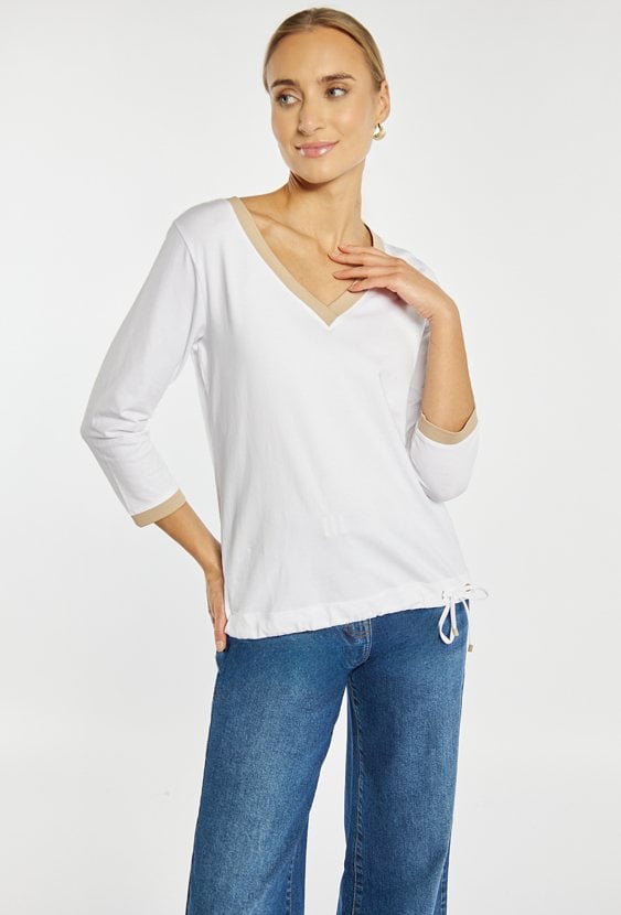 T-shirt damski z bawełną