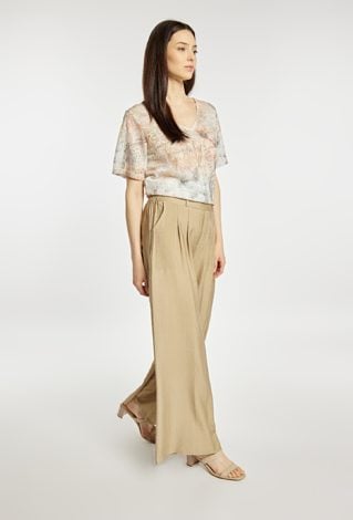 Spodnie wide leg z wiskozą