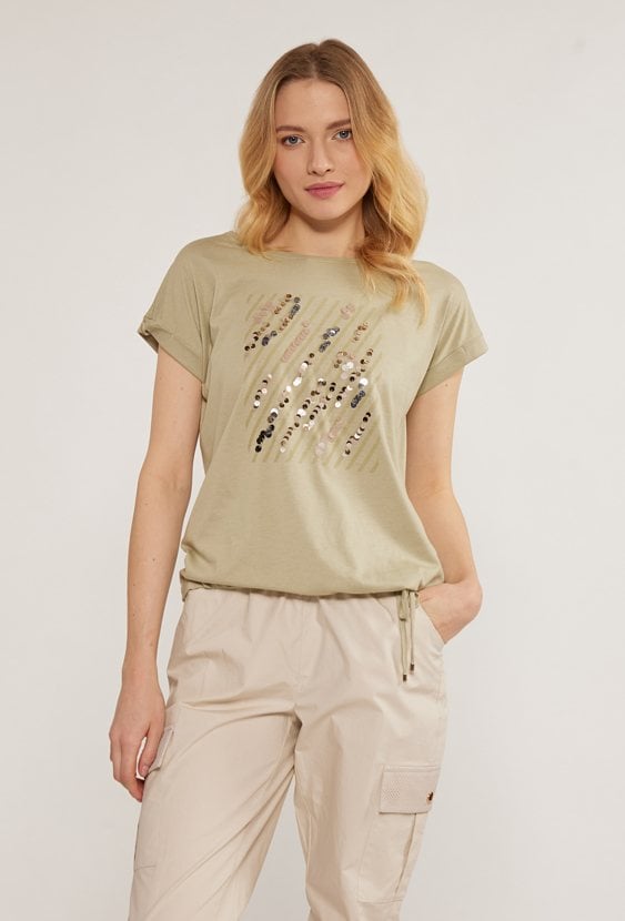 T-shirt z cekinami