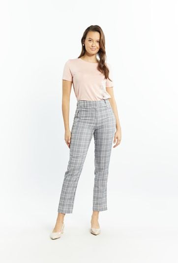 Spodnie w kant o dopasowanym kroju