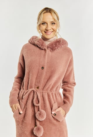 Długi sweter płaszczowy