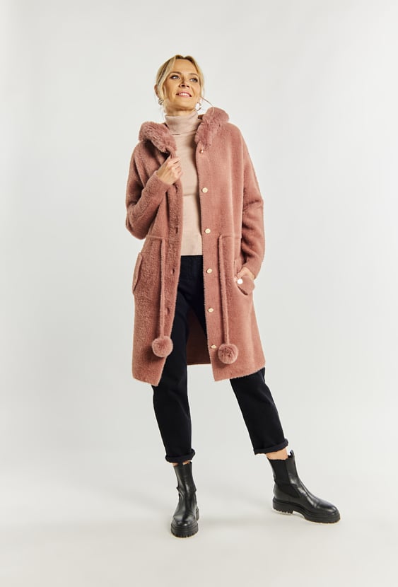 Długi sweter płaszczowy