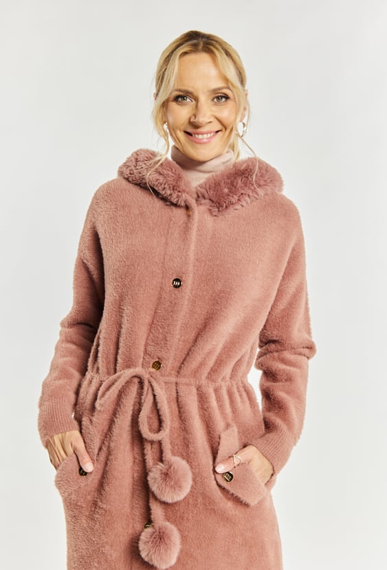 Długi sweter płaszczowy