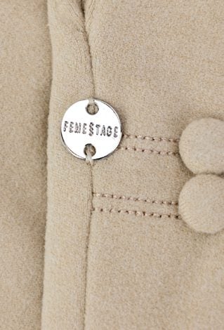 Beżowe rękawiczki z guziczkami