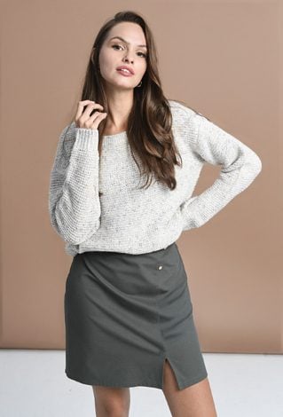 Szara mini spódnica