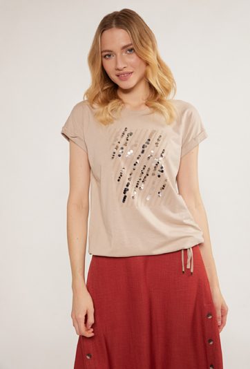 T-shirt z cekinami