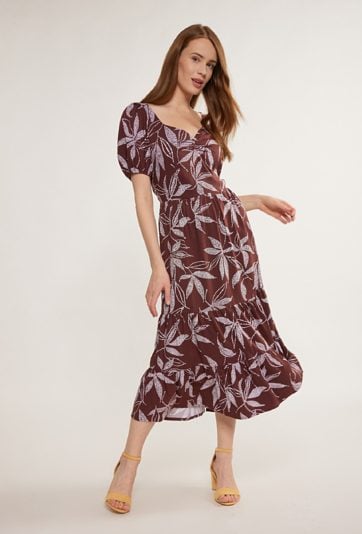 Sukienka midi w kwiaty