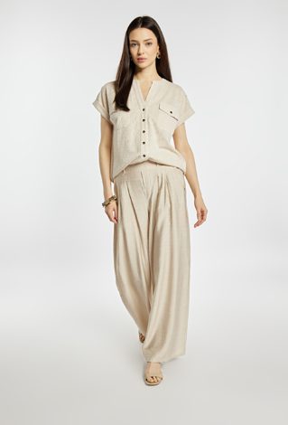 Spodnie wide leg z wiskozą