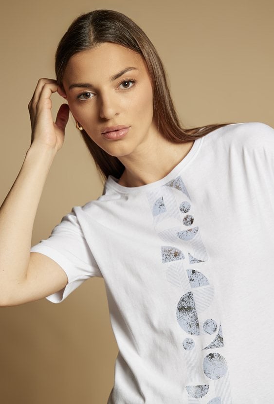 T-shirt damski z wzorem