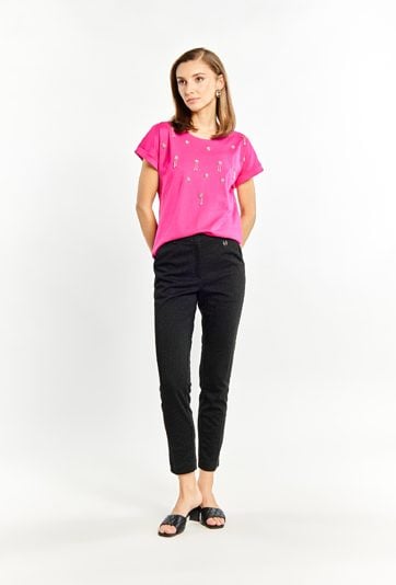 Spodnie damskie w kropki