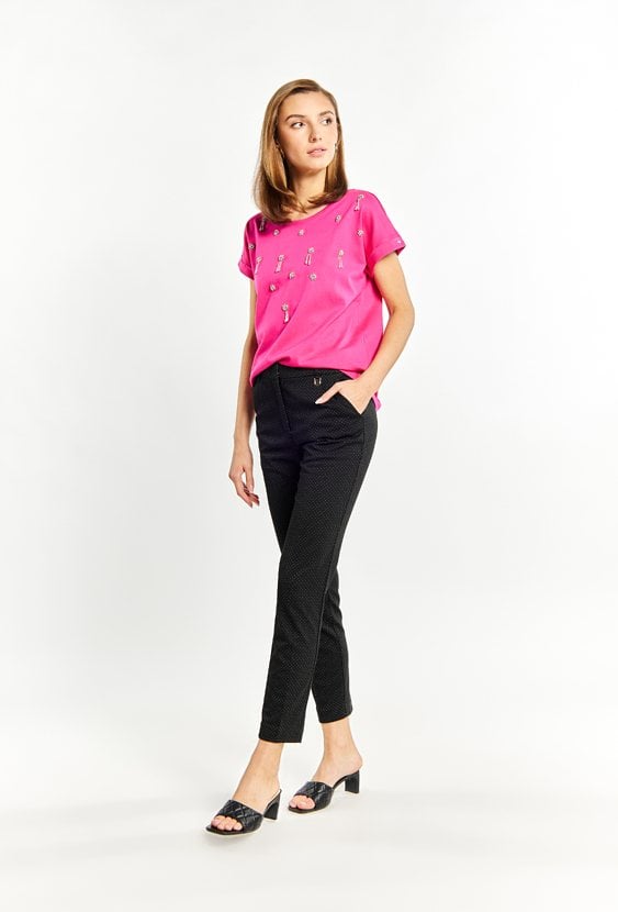 Spodnie damskie w kropki