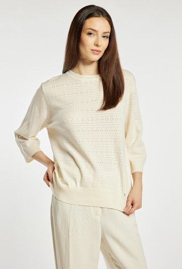 Ażurowy sweter damski